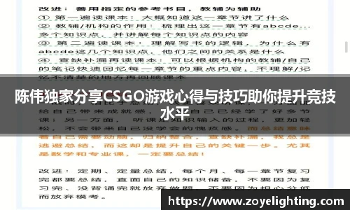 pg模拟器陈伟独家分享CSGO游戏心得与技巧助你提升竞技水平